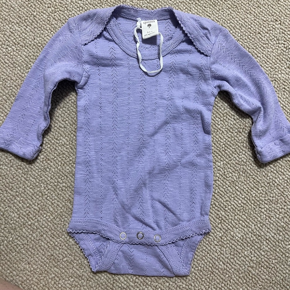 NWOT Kate Quinn Baby Long Sleeve Onesie 3-6 months
